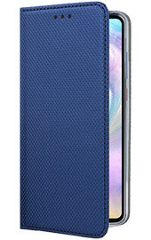Кожен калъф тефтер и стойка Magnetic FLEXI Book Style за Huawei P30 ELE-L29 син 